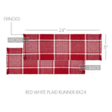 Exton Red Table Runner-Lange General Store