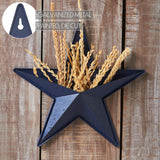 Faceted Metal Star Blue Wall Hanging w/Pocket-Lange General Store