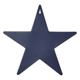 Faceted Metal Star Blue Wall Hanging w/Pocket-Lange General Store