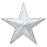 Faceted Metal Star Galvanized Wall Hanging w/Pocket-Lange General Store