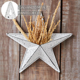 Faceted Metal Star White Wall Hanging w/Pocket-Lange General Store