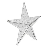 Faceted Metal Star White Wall Hanging w/Pocket-Lange General Store