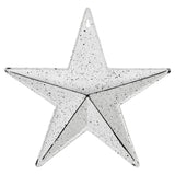 Faceted Metal Star White Wall Hanging w/Pocket-Lange General Store