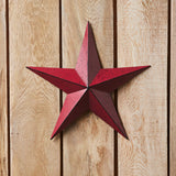 Faceted Metal Wall Star Red - Multiple Sizes - Lange General Store