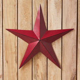 Faceted Metal Wall Star Red - Multiple Sizes - Lange General Store