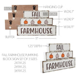 Fall Farmhouse Pumpkins Block Sign Set-Lange General Store