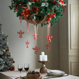 Falling Snow Red Angel Metal Ornament Set of 6-Lange General Store