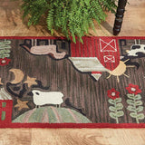 Farm Life Hooked Rug-Lange General Store