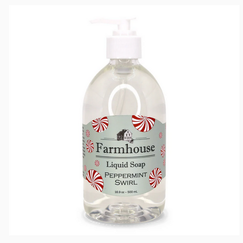 Farmhouse Liquid Soap - Pepprmint Swirl-Lange General Store