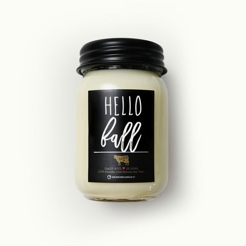 Farmhouse Mason Jar Candle - Hello Fall-Lange General Store