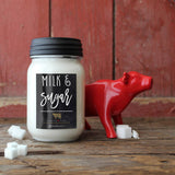 Farmhouse Mason Jar Candle - Milk & Sugar-Lange General Store