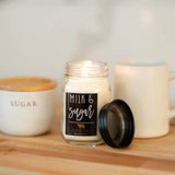 Farmhouse Mason Jar Candle - Milk & Sugar-Lange General Store