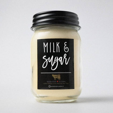 Farmhouse Mason Jar Candle - Milk & Sugar-Lange General Store