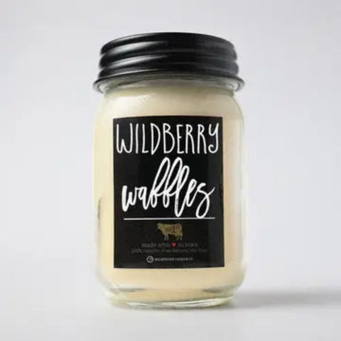 Farmhouse Mason Jar Candle - Wildberry Waffles-Lange General Store