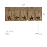 Farmhouse Star Ticking Stripe Valance