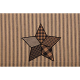Farmhouse Star Ticking Stripe Valance