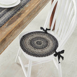 Farmstead Black Braided Chair Pad-Lange General Store