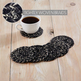 Farmstead Black Braided Coasters-Lange General Store