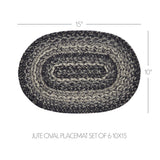 Farmstead Black Braided Placemat - Set of 6