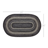Farmstead Black Braided Rug - Oval 36x60-Lange General Store