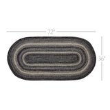 Farmstead Black Braided Rug - Oval 36x72-Lange General Store