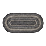 Farmstead Black Braided Rug - Oval 36x72-Lange General Store