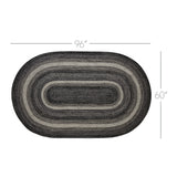 Farmstead Black Braided Rug - Oval 60x96-Lange General Store