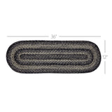 Farmstead Black Braided Table Runner-Lange General Store