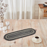 Farmstead Black Braided Table Runner-Lange General Store