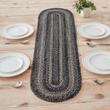 Farmstead Black Braided Table Runner-Lange General Store