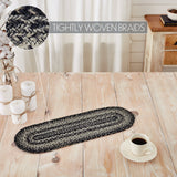 Farmstead Black Braided Table Runner-Lange General Store