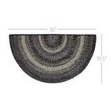 Farmstead Black Collection Braided Rugs - Oval