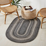 Farmstead Black Collection Braided Rugs - Oval - Lange General Store