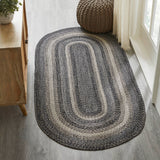 Farmstead Black Collection Braided Rugs - Oval - Lange General Store