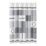 Farmstead Black Patchwork Shower Curtain-Lange General Store