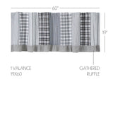 Farmstead Black Patchwork Valance