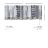 Farmstead Black Patchwork Valance