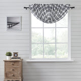 Farmstead Black Plaid Balloon Valance-Lange General Store