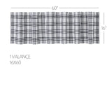 Farmstead Black Plaid Valance