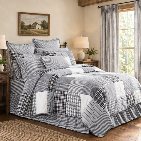Farmstead Black Quilt lifestyle image