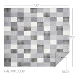 Farmstead Black Quilt SET - California King-Lange General Store