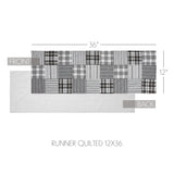 Farmstead Black Quilted Table Runners