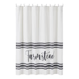 Farmstead Black Stripe Shower Curtain-Lange General Store