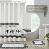 Farmstead Black Stripe Shower Curtain