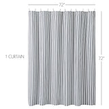 Farmstead Black Ticking Stripe Shower Curtain