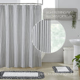 Farmstead Black Ticking Stripe Shower Curtain