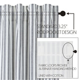 Farmstead Black Ticking Stripe Valance