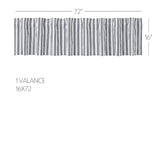 Farmstead Black Ticking Stripe Valance