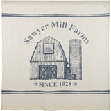 Sawyer Mill Blue Barn Shower Curtain-Lange General Store