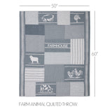 Farmstead Blue Farm Animal Throw-Lange General Store